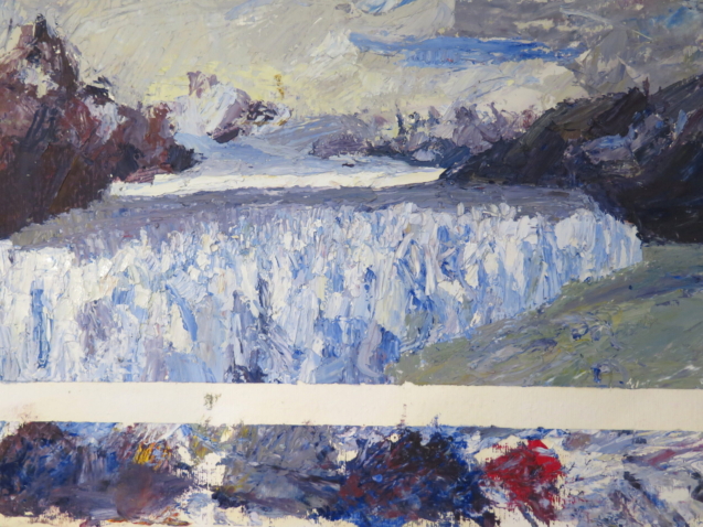 El Perito Moreno, Calafate. 2015. óleo sobre papel, 35x25cm.