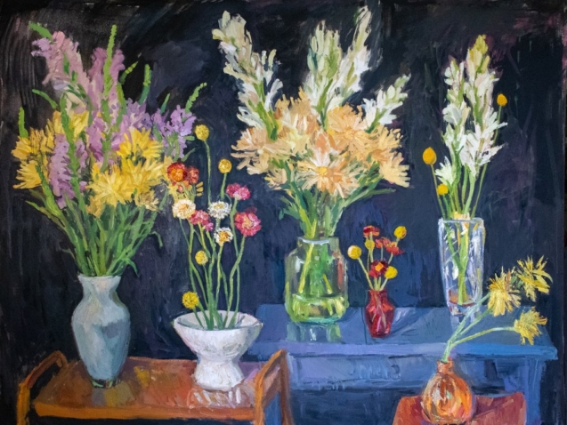 Ramos de mi taller. oleo sobre tela. 100x130cm, 2025