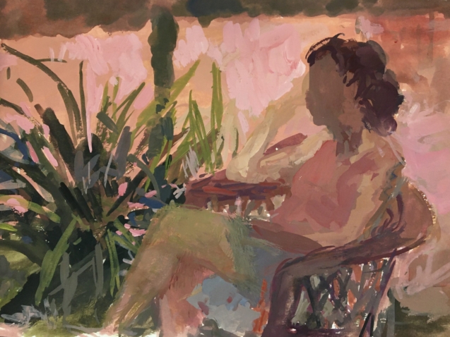 Daniela en su jardin